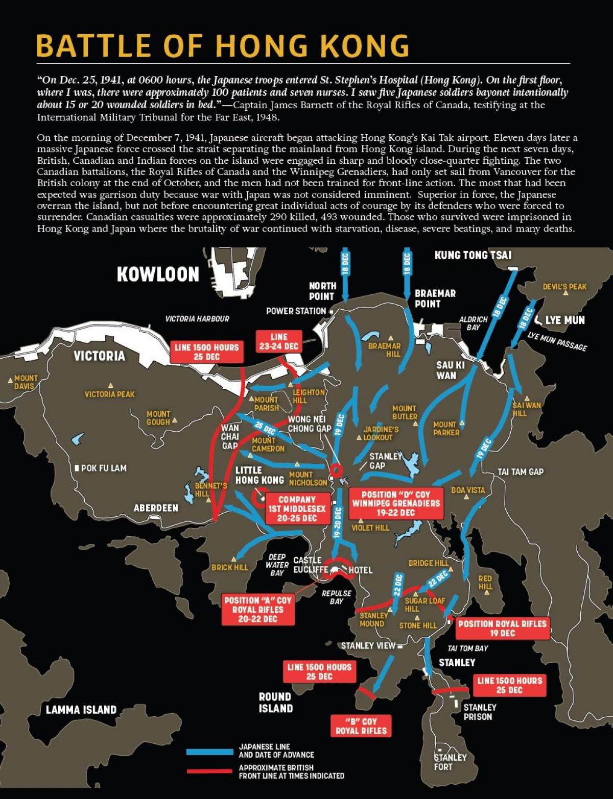 zemljevid bitka v Hong Kongu