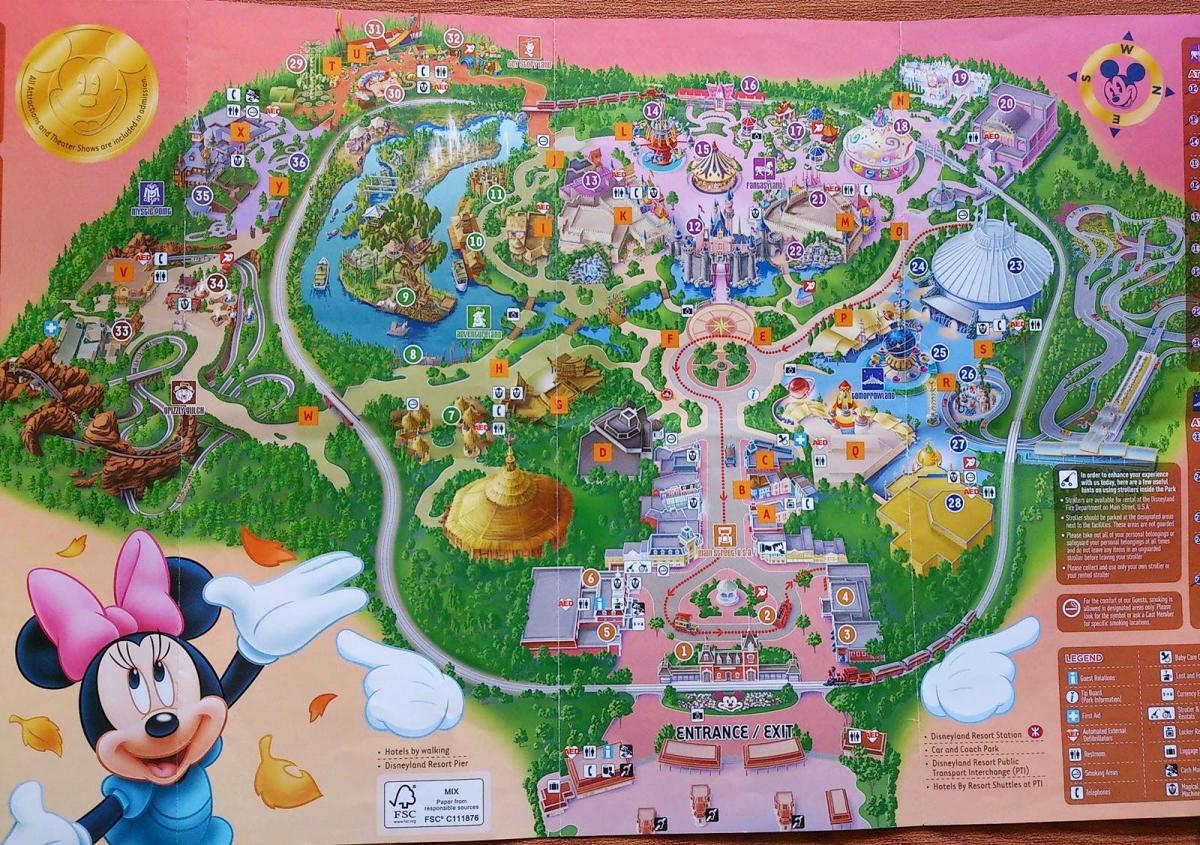 Hong Kong Disney zemljevid