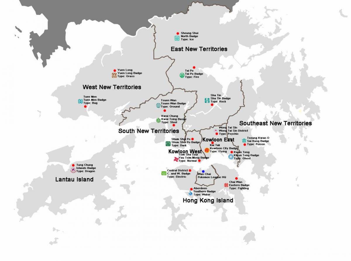 zemljevid Hong Kong okolišev