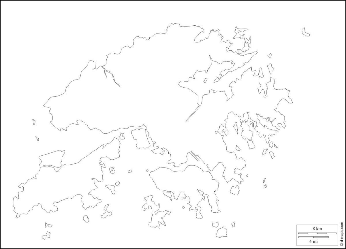 Hong Kong zemljevid oris