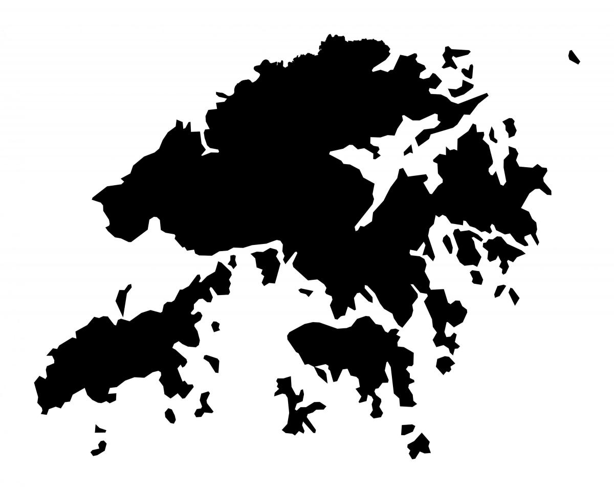 zemljevid Hong Kong vektor