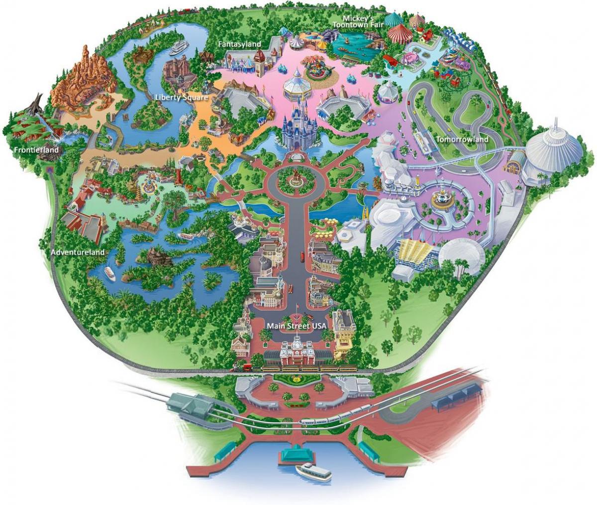 Disneyland Hongkong zemljevid