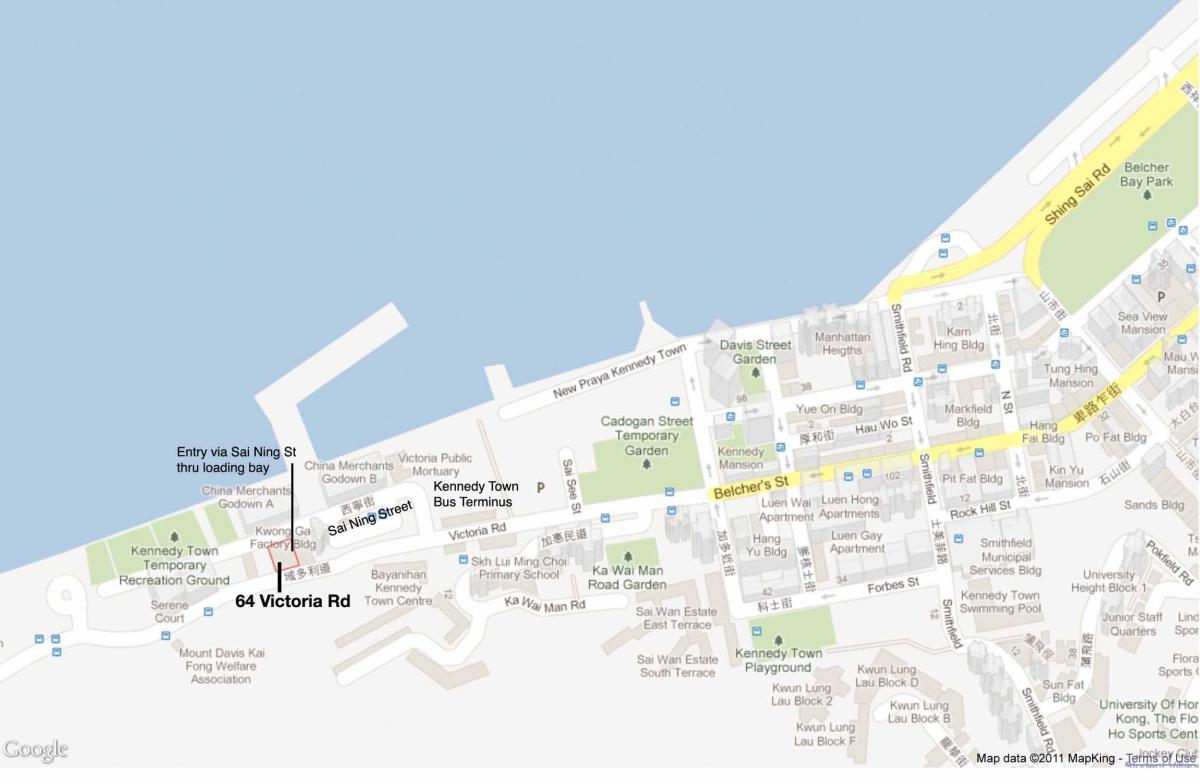 MTR Kennedy mesto postaja zemljevid