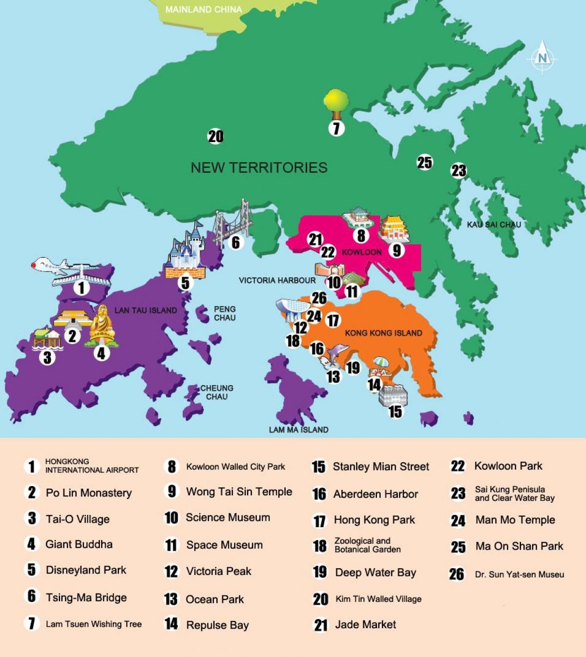 zemljevid nova ozemlja, Hong Kong