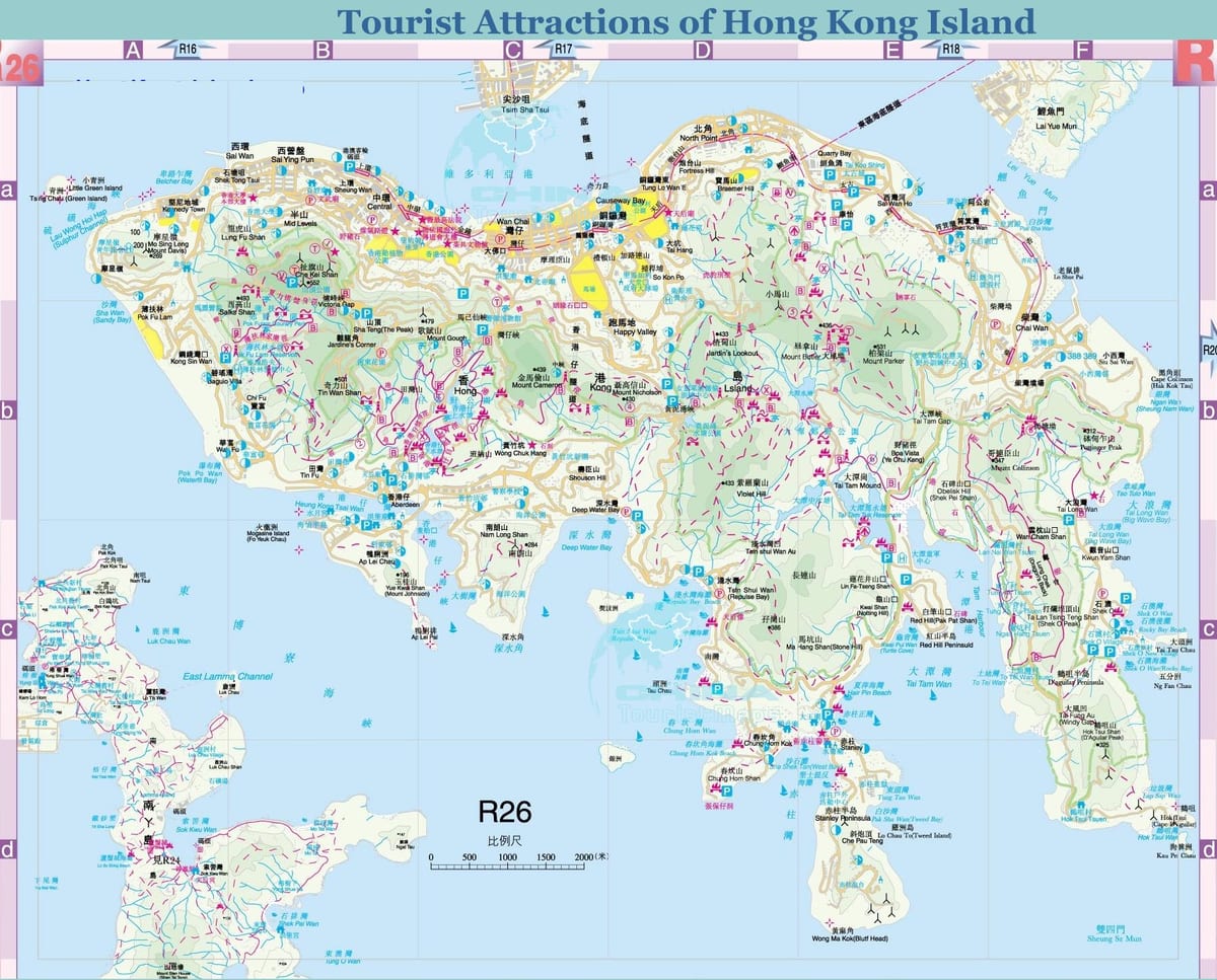 Hong Kong na zemljevidu