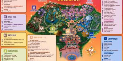 HK Disneyland zemljevid