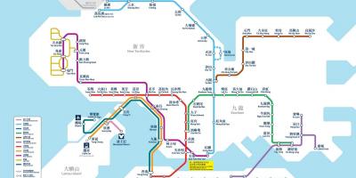 HK zemljevid MTR