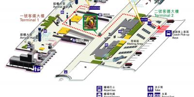 Zemljevid Hong Kong letališče