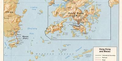 Zemljevid Hong Kong in Macao
