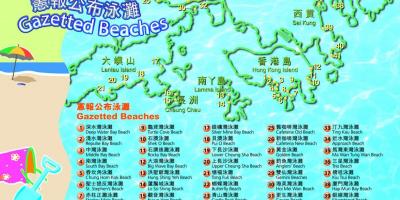 Zemljevid Hong Kong plaže