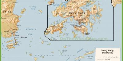 Politični zemljevid Hong Kong