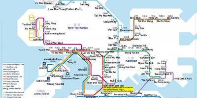 Zemljevid podzemne železnice Hong Kong