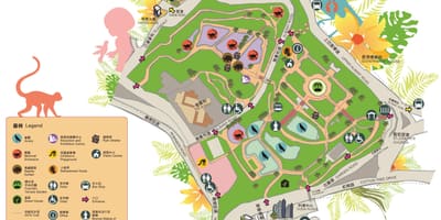 Zemljevid Hong Kong zoološke in botanične vrtove