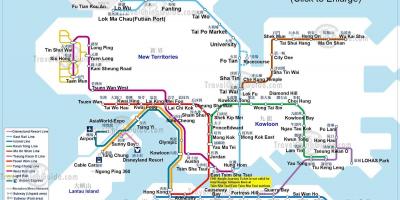 Metro zemljevid Hong Kong